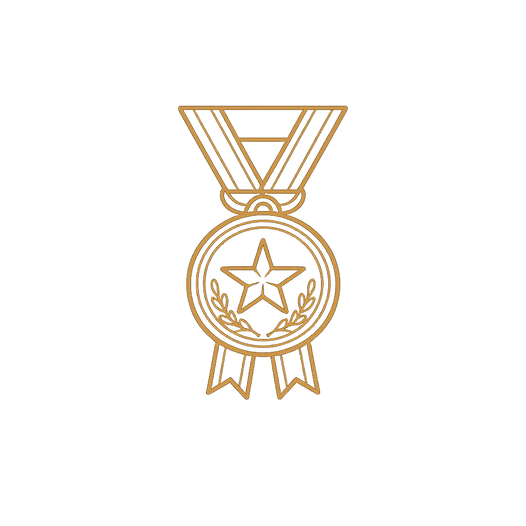 Icône qualité musée et excellence — blason familial Ton Héritage