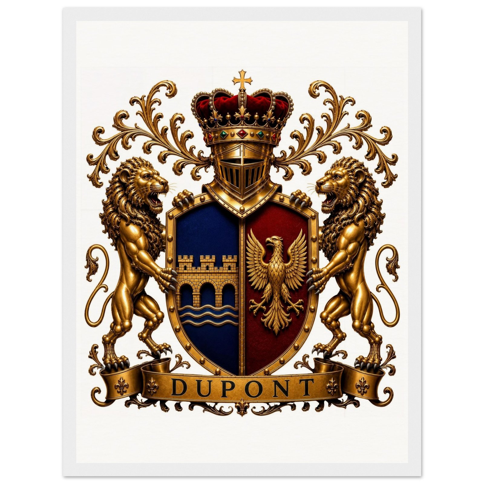 blason famille dupont edition qualite museale 1a64e7b4-20de-4690-b48b-8a877bc357f5