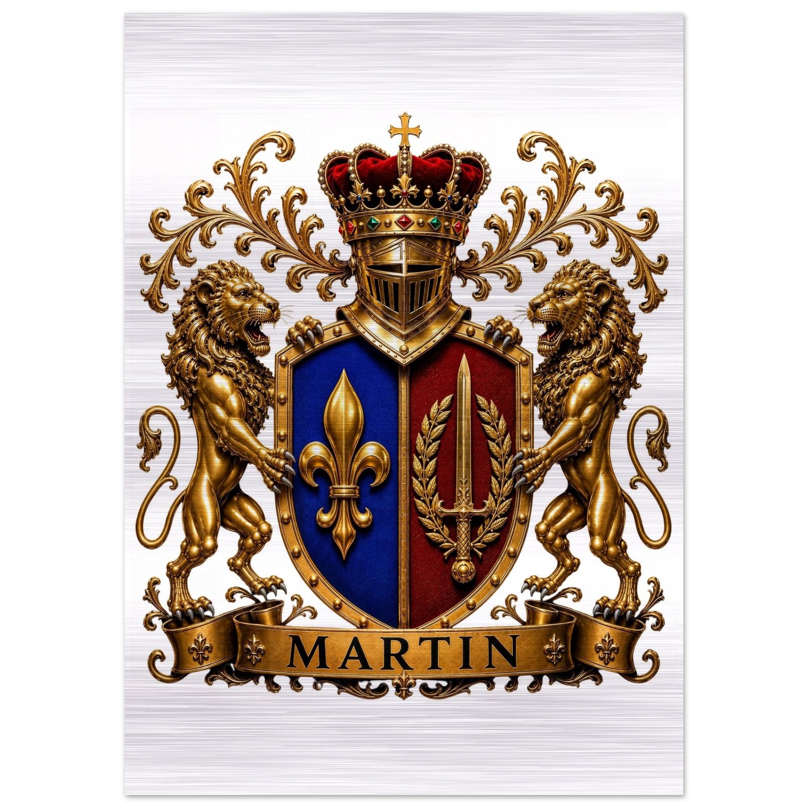 blason famille martin impression sur aluminium brosse 795536a8-4973-4de0-91af-d48c9280326f